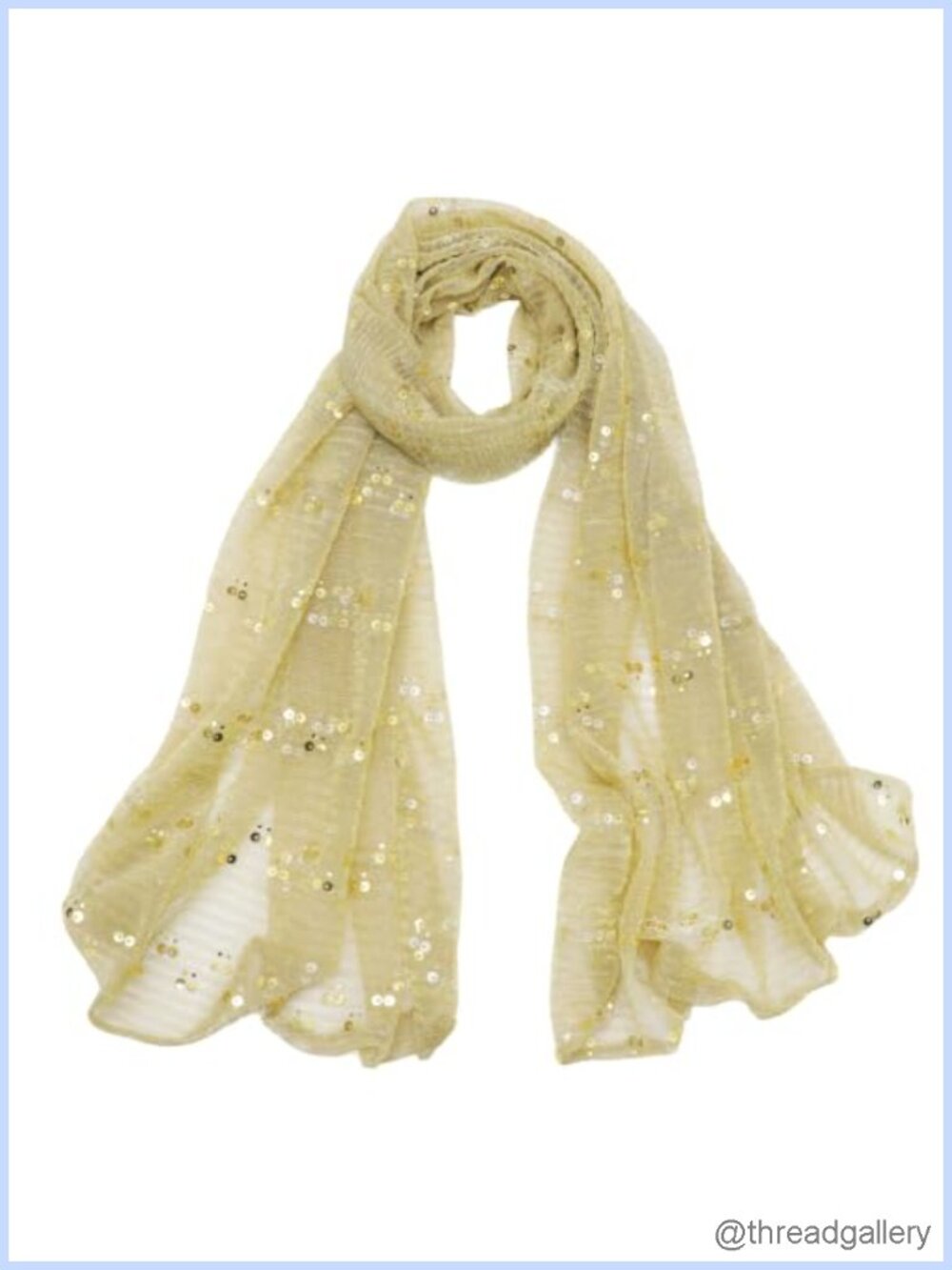 Sequin Neck Scarf for Women Lightweight Sheer Fashion Scarf